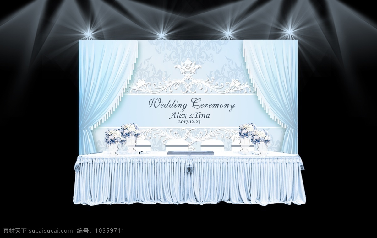淡 蓝色 婚礼 签到 区 签到桌 淡蓝色布幔 婚礼签到区 浪漫主题婚礼 蓝色婚礼