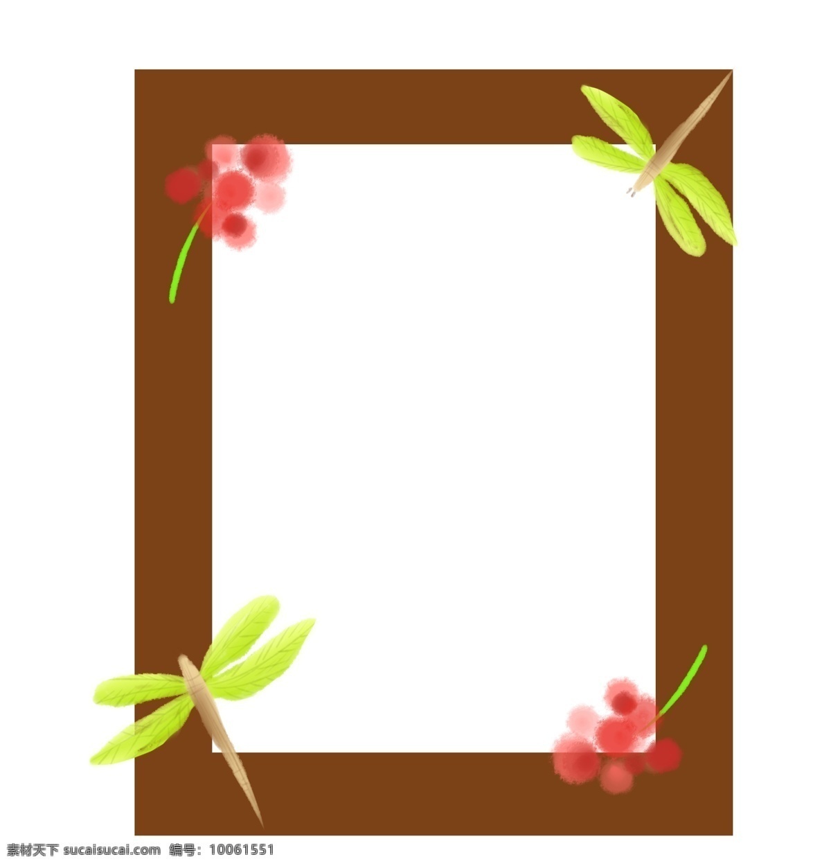 蜻蜓 相框 装饰 插画 红色的相框 蜻蜓相框 植物相框 小花相框 漂亮的相框 创意相框 立体相框