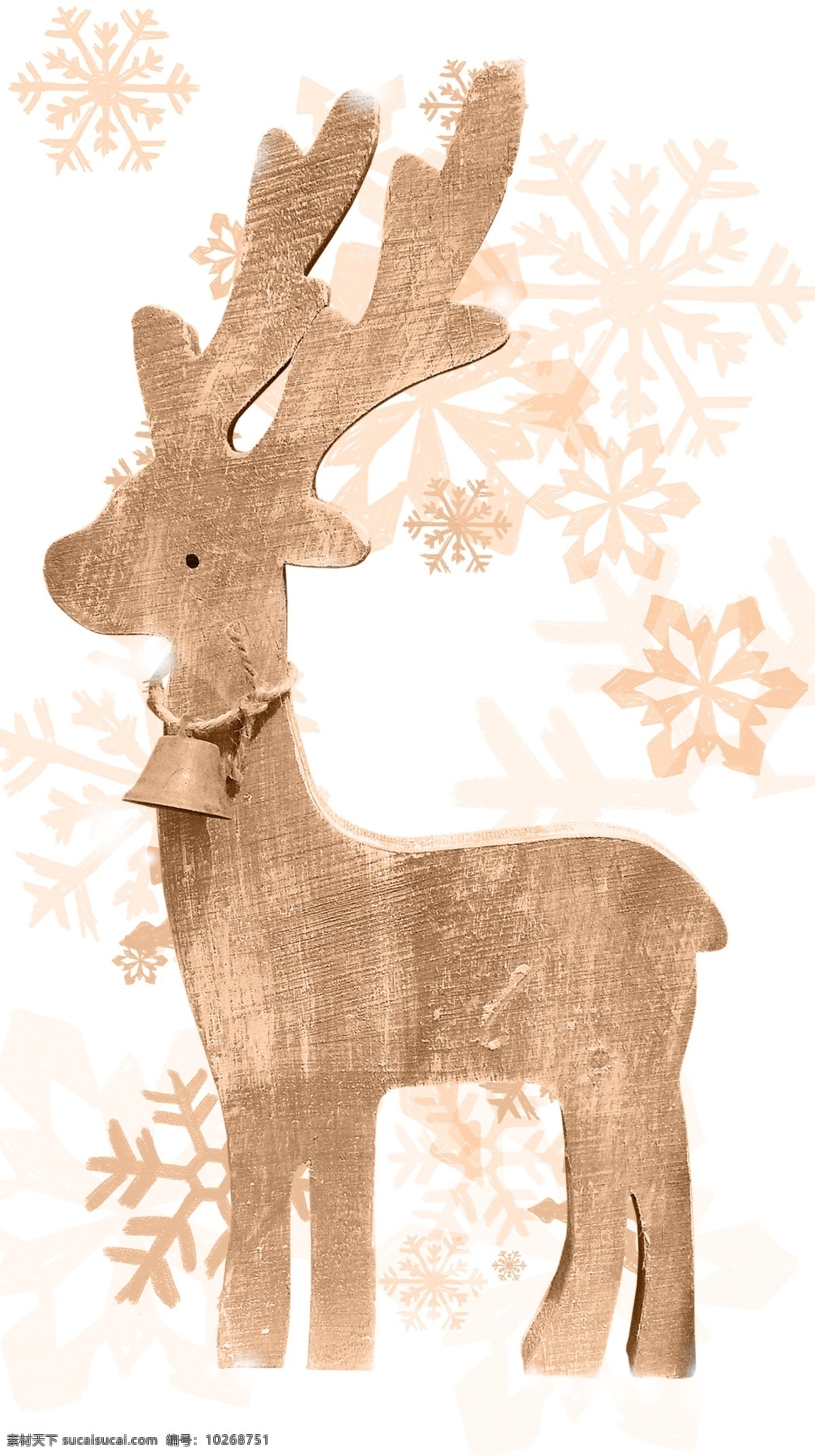 木材料和插图 可爱 雪 动物 麋鹿 鹿 圣诞 木头 一个 掌握