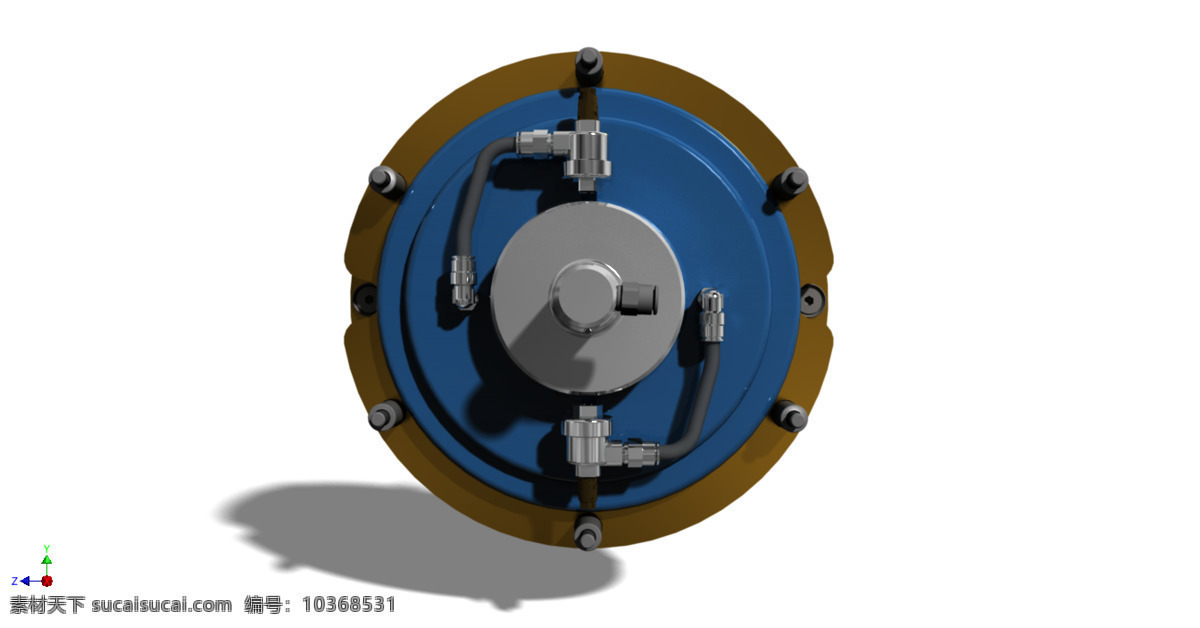 气动 离合器 制动器 离合器致动器 3d模型素材 建筑模型
