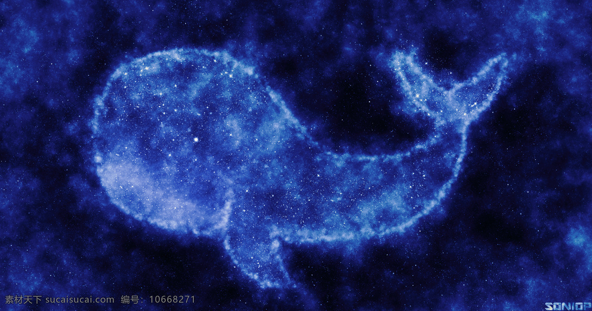 唯美 太空 鲸鱼 星星 4k 高清 壁纸 太空鲸鱼