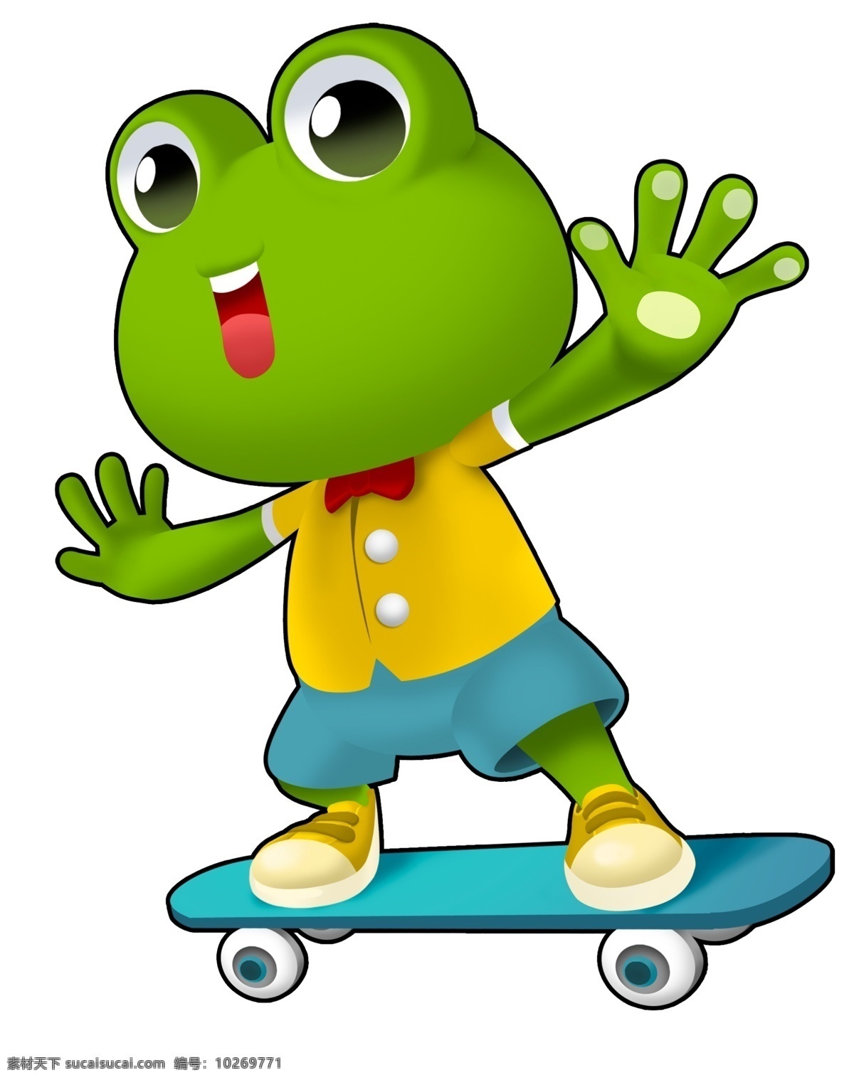 荷叶蛙标志 荷叶蛙 荷叶伞 青蛙滑板 可爱卡通 卡通动物 动漫卡通