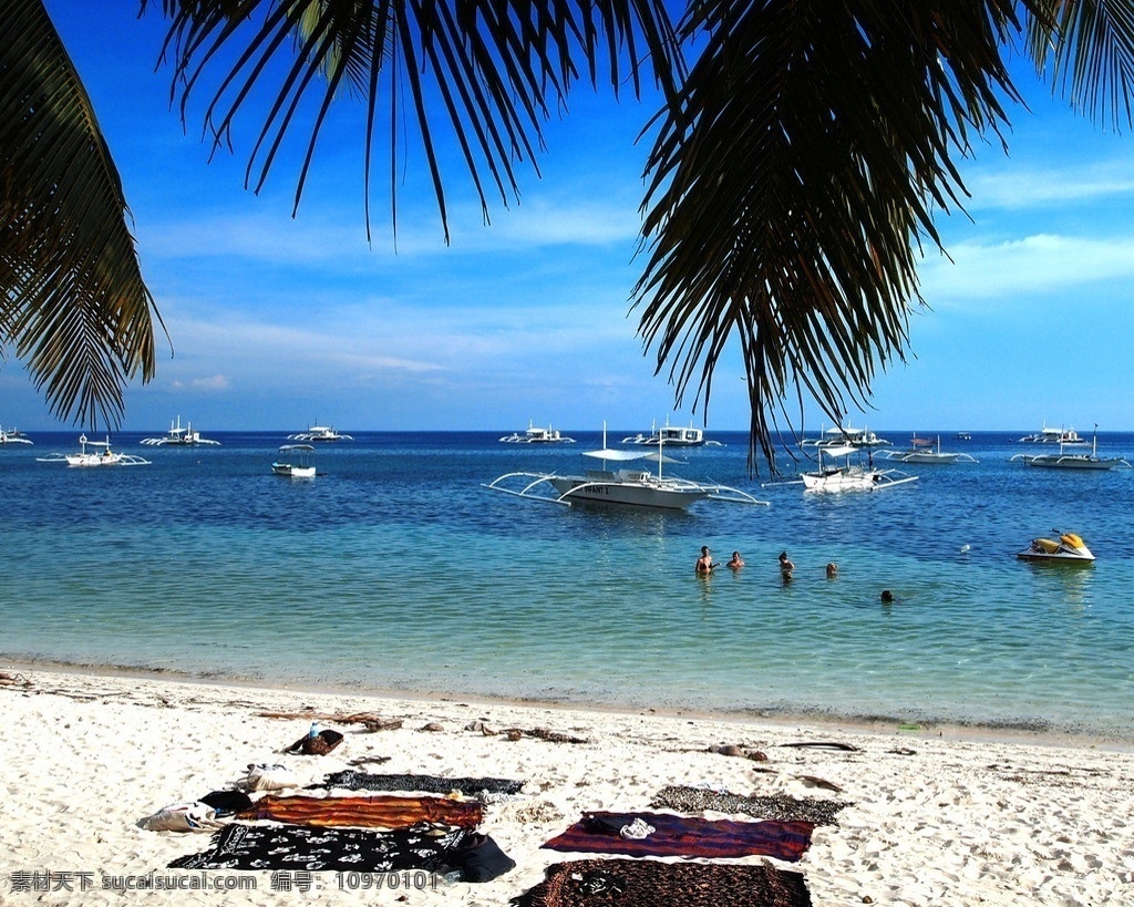 椰林海滩载 日落 黄昏 海滩 蟹船 独木舟 海岸 小船 太阳 菲律宾 宝和岛摄影 国外旅游 旅游摄影