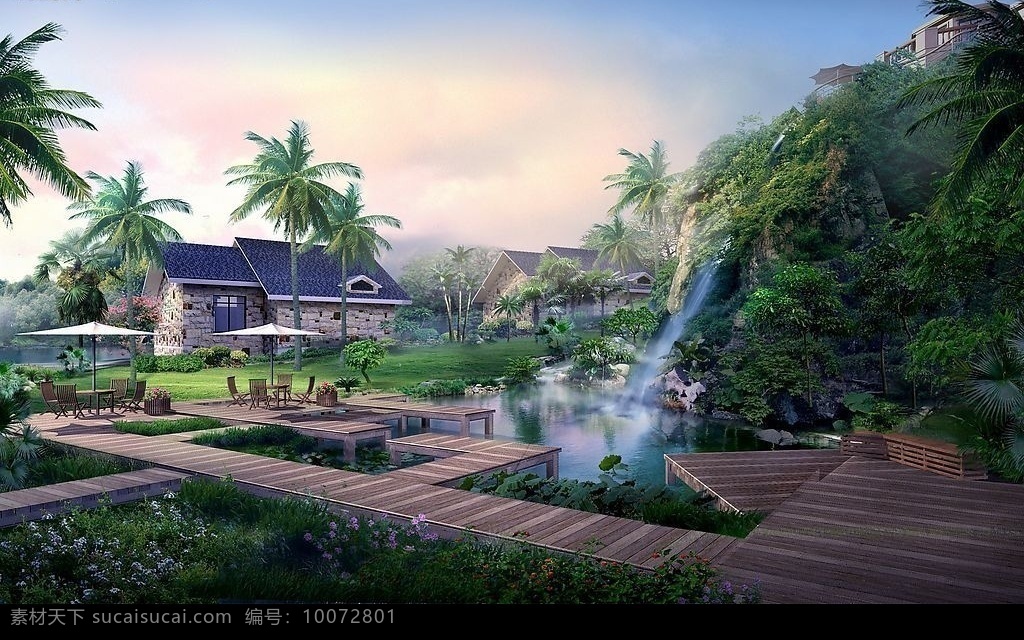 小区风景 小区 建筑 风景 房子 绿色 环保 3d建模 环境设计 景观设计 设计图库