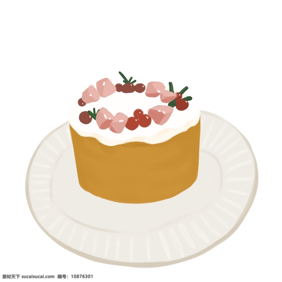 桃子 草莓 蛋糕 手绘 可爱 可爱蛋糕 桃子蛋糕 手绘插画 插画小蛋糕 手绘小蛋糕 奶油小蛋糕 小清新