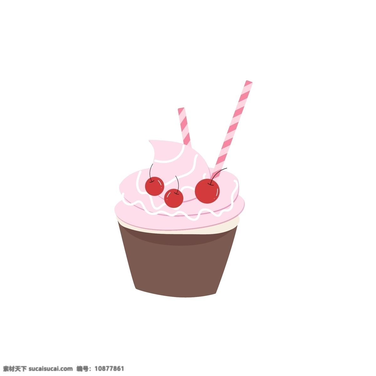 樱桃 纸杯 蛋糕 矢量 纸杯蛋糕 甜品 水果蛋糕 卡通蛋糕