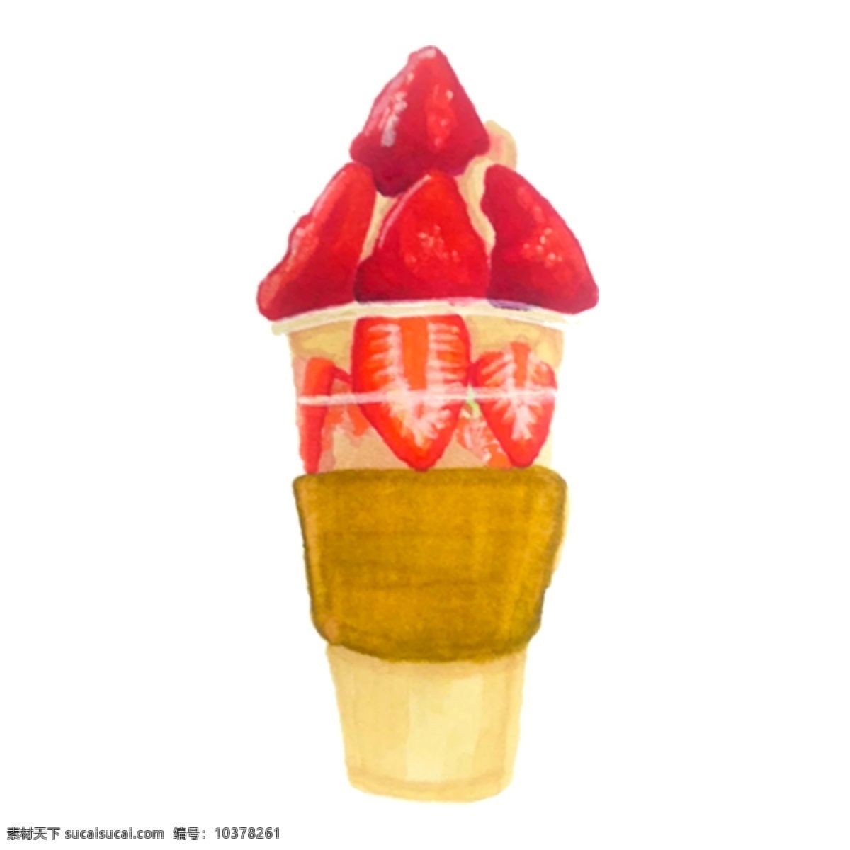 红色 草莓 冰淇淋 免 抠 图 饮料 非常 可口 夏日解署 神器 卡通美食 手绘美食 可乐冰淇淋 美味