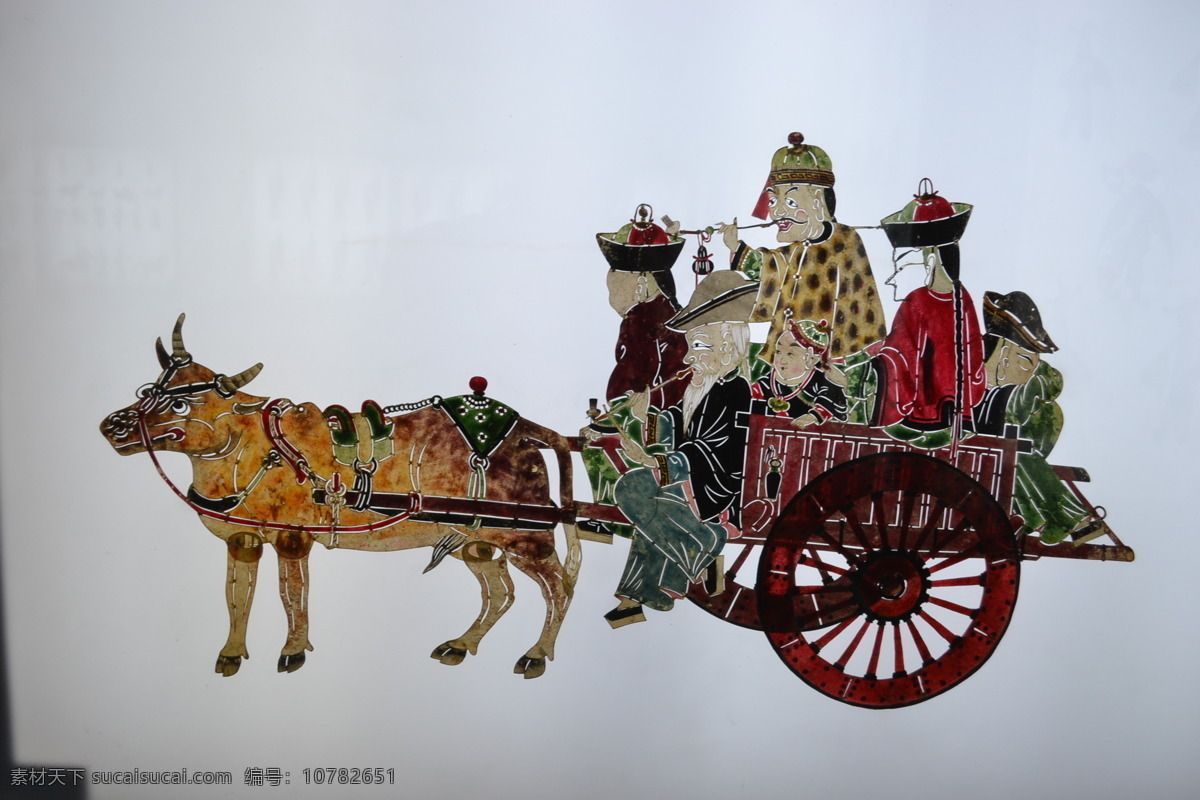 皮影 马车 人物 皮影戏 中国 传统 民间手工艺 传统文化 文化艺术