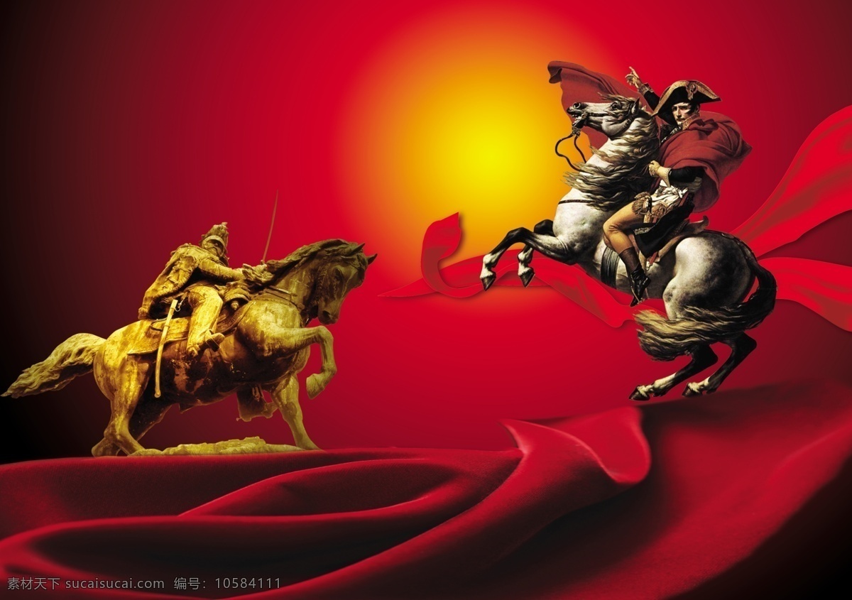 古典骑士 古典 骑士 骑马 骑兵 红飘带 飘带 喜庆 装修 装饰 建筑 ps 高精度 分层 300dip 源文件