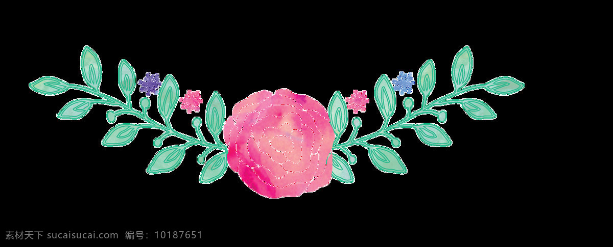 幸福 花束 卡通 透明 花朵 粉色 透明素材 免扣素材 装饰图案