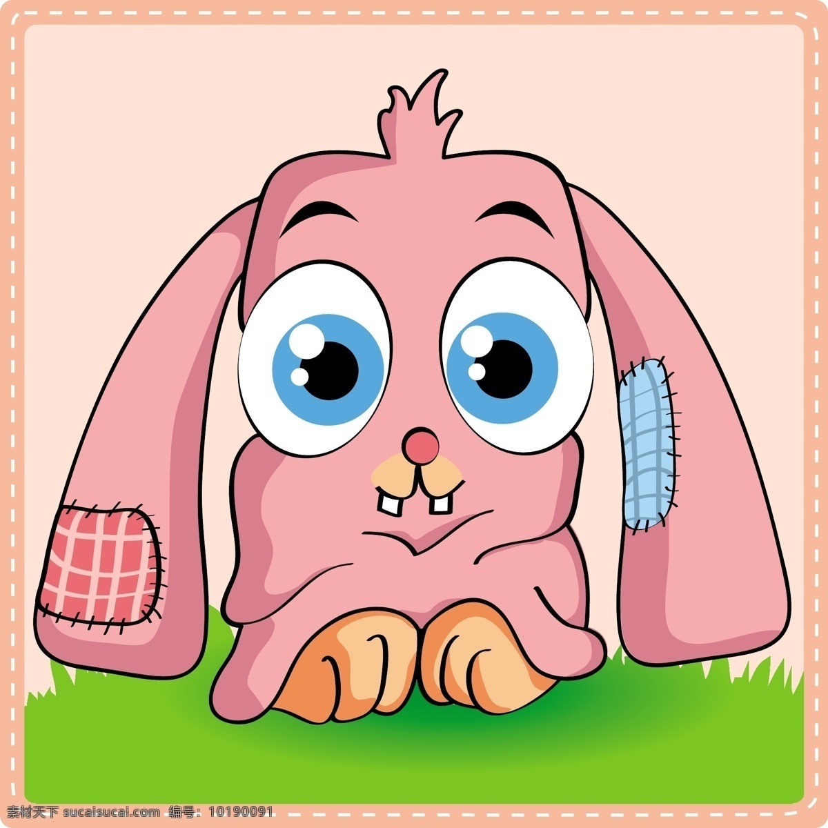 粉红色的兔子 背景 宝贝 卡片 动物 复活节 卡通 色彩 艺术 性格 可爱 装饰 绘画 兔子 美丽 耳朵