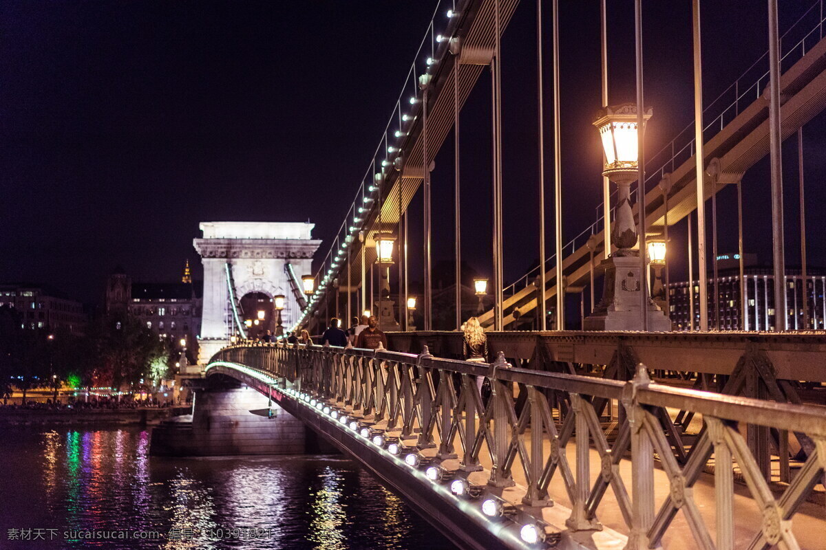 高清 布达佩斯 链子 桥 链子桥 匈牙利 大桥 桥梁