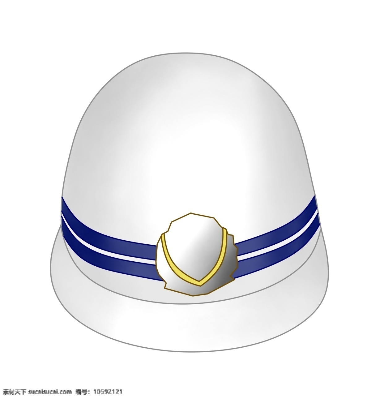 白色 警察 帽子 插画 白色的帽子 卡通插画 警察职业 工作插画 警察用品 警察标志 好看的帽子