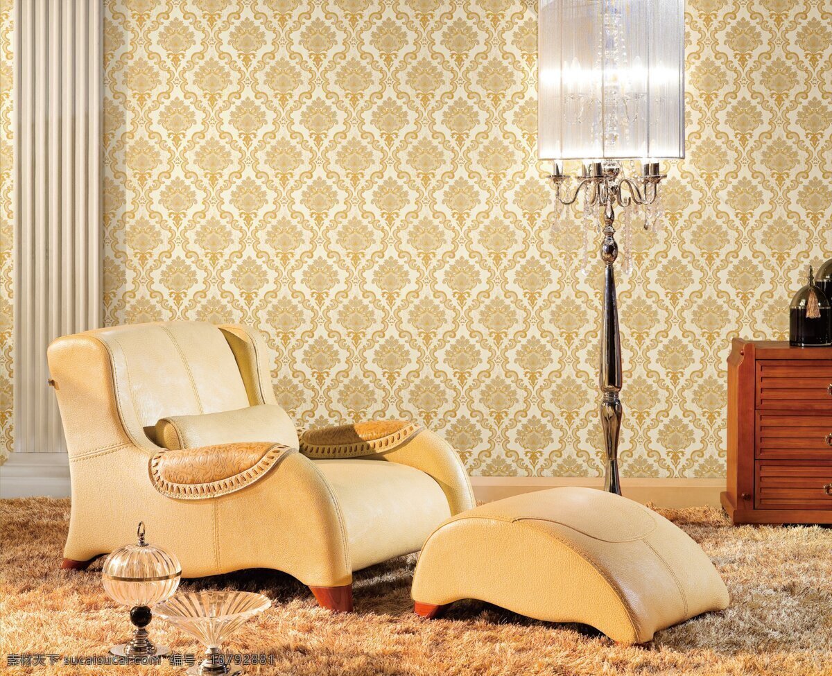 无缝墙布 欧式沙发 沙发组合 壁纸 室内装修 墙布 墙纸 效果图 室内摄影 建筑园林