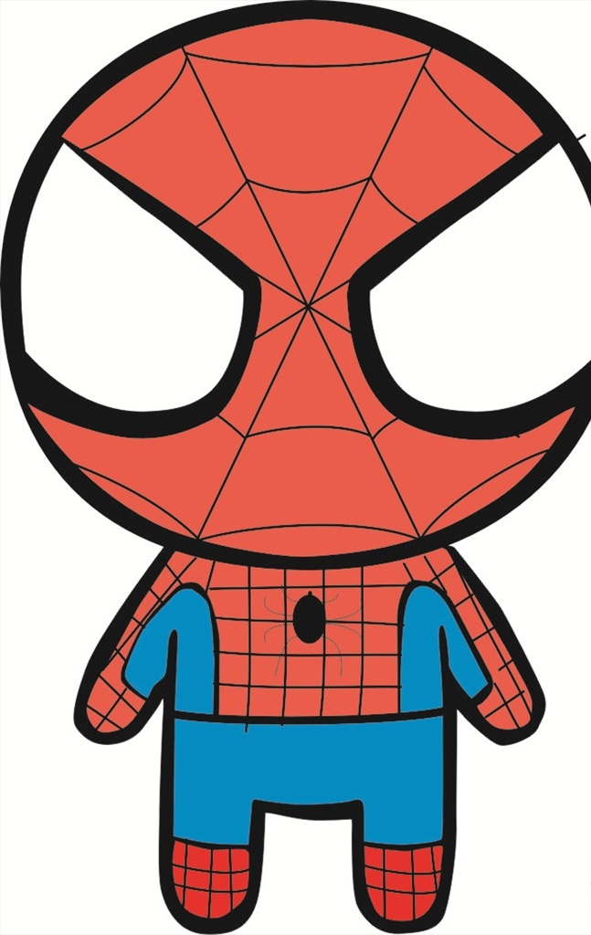 蜘蛛侠 矢量 红色 卡通 可爱 手绘 元素 动漫动画 动漫人物