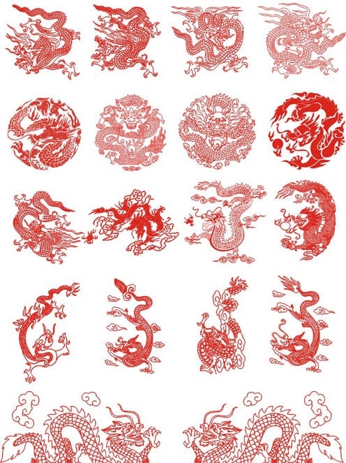 龙矢量轮廓 龙 龙凤 龙头 龙腾 龙虾 龙纹 龙珠 龙轮廓 矢量龙轮廓 节日 喜庆用品 节日用品 挂历 台历 日历 吉祥物 传统文化 剪纸 皇家服饰图案 刻字 雕刻 文化艺术 矢量