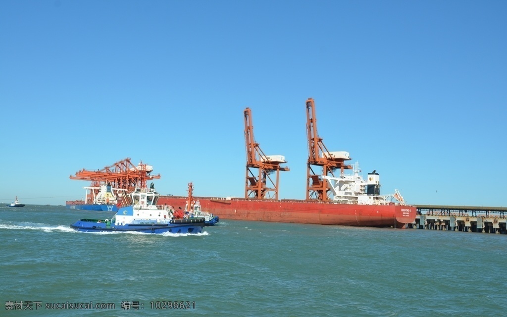 港口海边图片 港口 秦皇岛港 海边 大海 船支 自然景观 自然风景