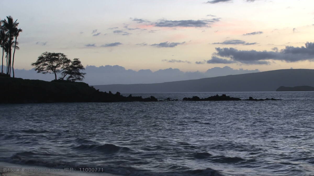 岛 黄昏 股票 录像 海洋 晶莹 日落 视频免费下载 太平洋 夏威夷 夏威夷岛 水 波 其他视频