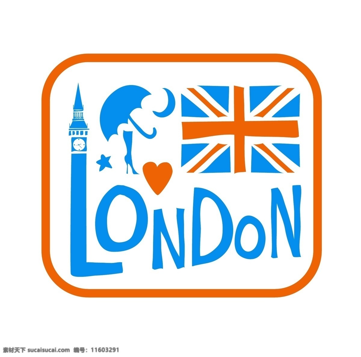 伦敦 印刷 蓝色 轮廓 适合 插图 背景 矢量 海报 复古 旅游 符号 欧洲 英国 大英帝国