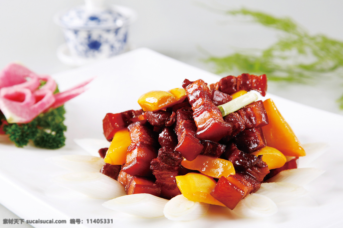 氏金瓜红烧肉 美食 传统美食 餐饮美食 高清菜谱用图