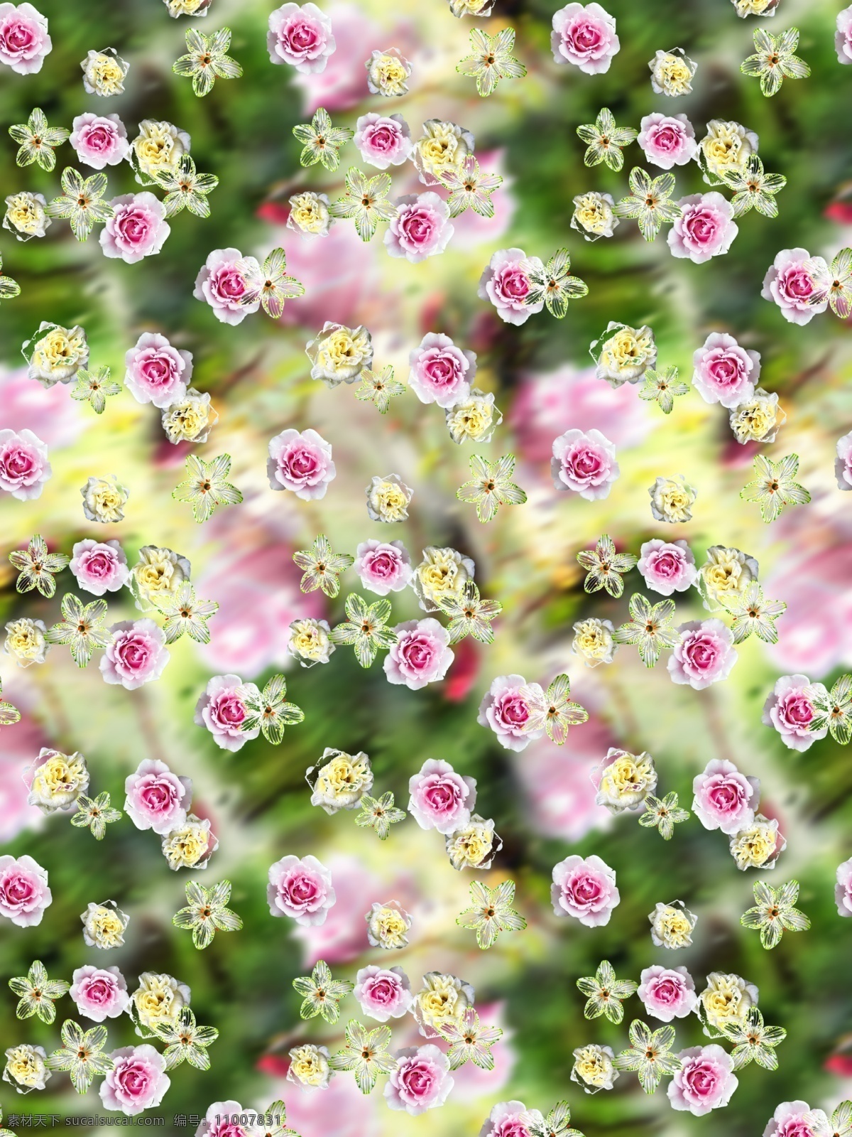 虚幻小花 虚幻花朵 粉色花朵 魔幻花朵 奇幻花朵 纸 印花 数码 打样 分层