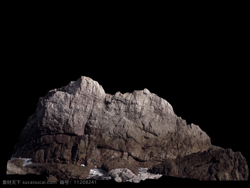 庄重 岩石 山崖 元素 png元素 大海 风景 高山 海浪 免抠元素 透明元素
