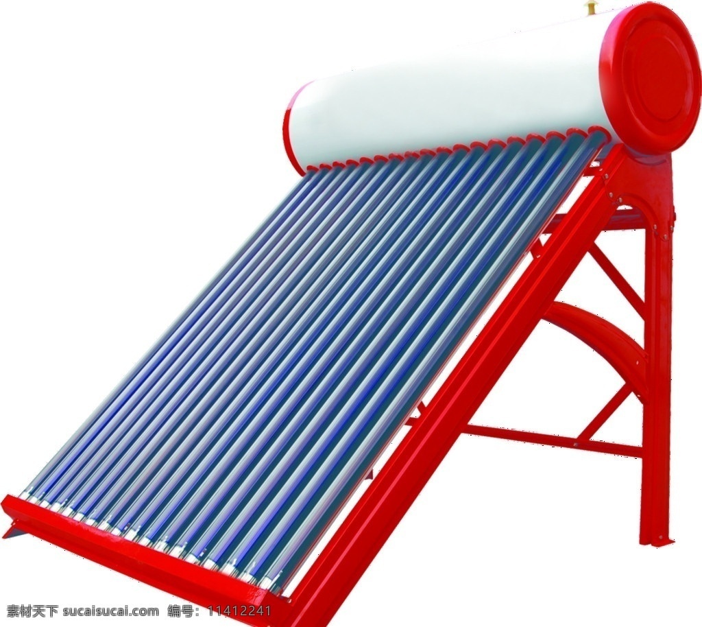 红色 康力 支架 太阳能 热水器 格式 已扣好 psd格式 sun 分层 源文件