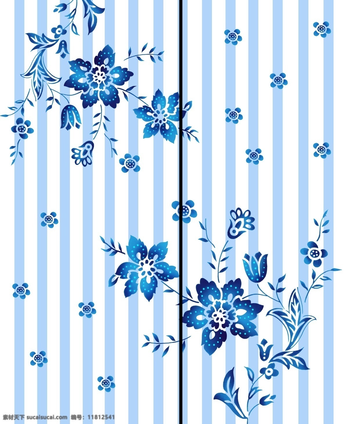 移门 花纹 背景 广告设计模板 蓝色 小花朵 移门花纹 直线 移门图案 源文件 装饰素材