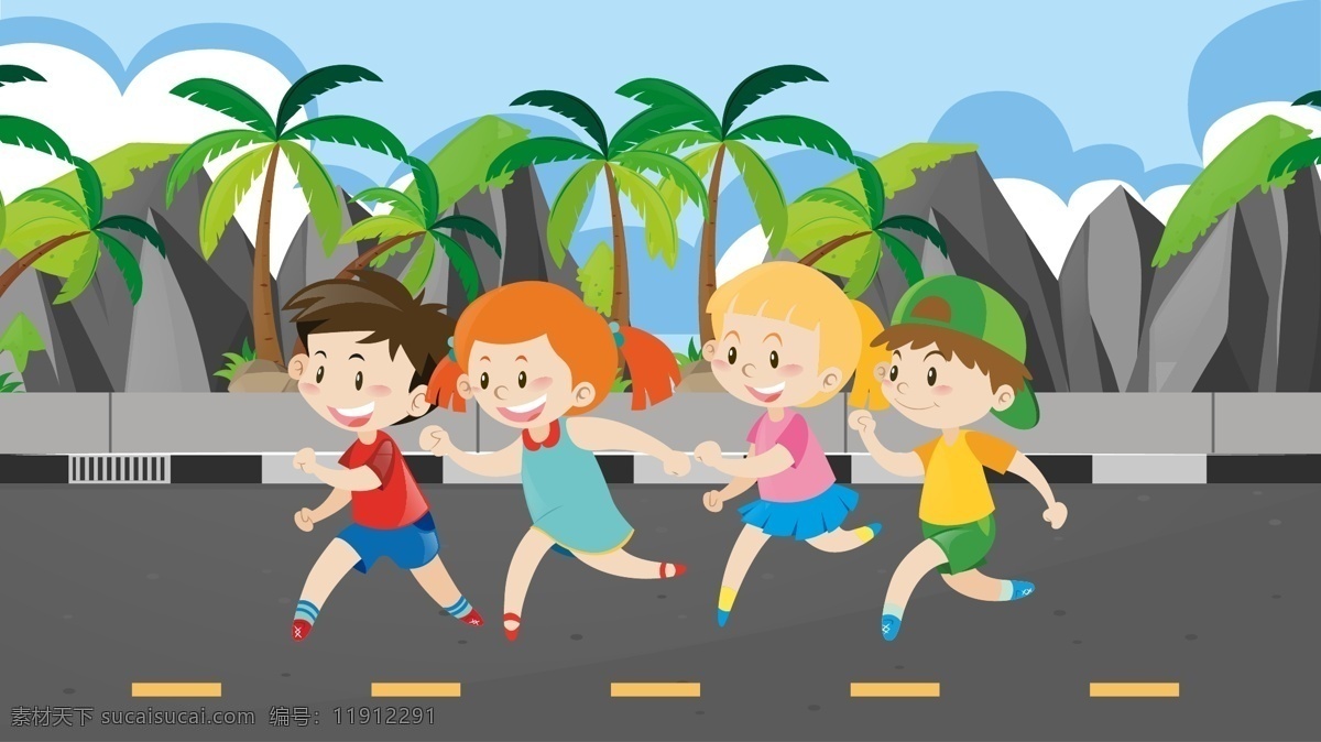 全民 运动 儿童 跑步 锻炼身体 锻炼 跑步运动 全民健身日 全民运动 动起来 儿童跑步 公路跑步