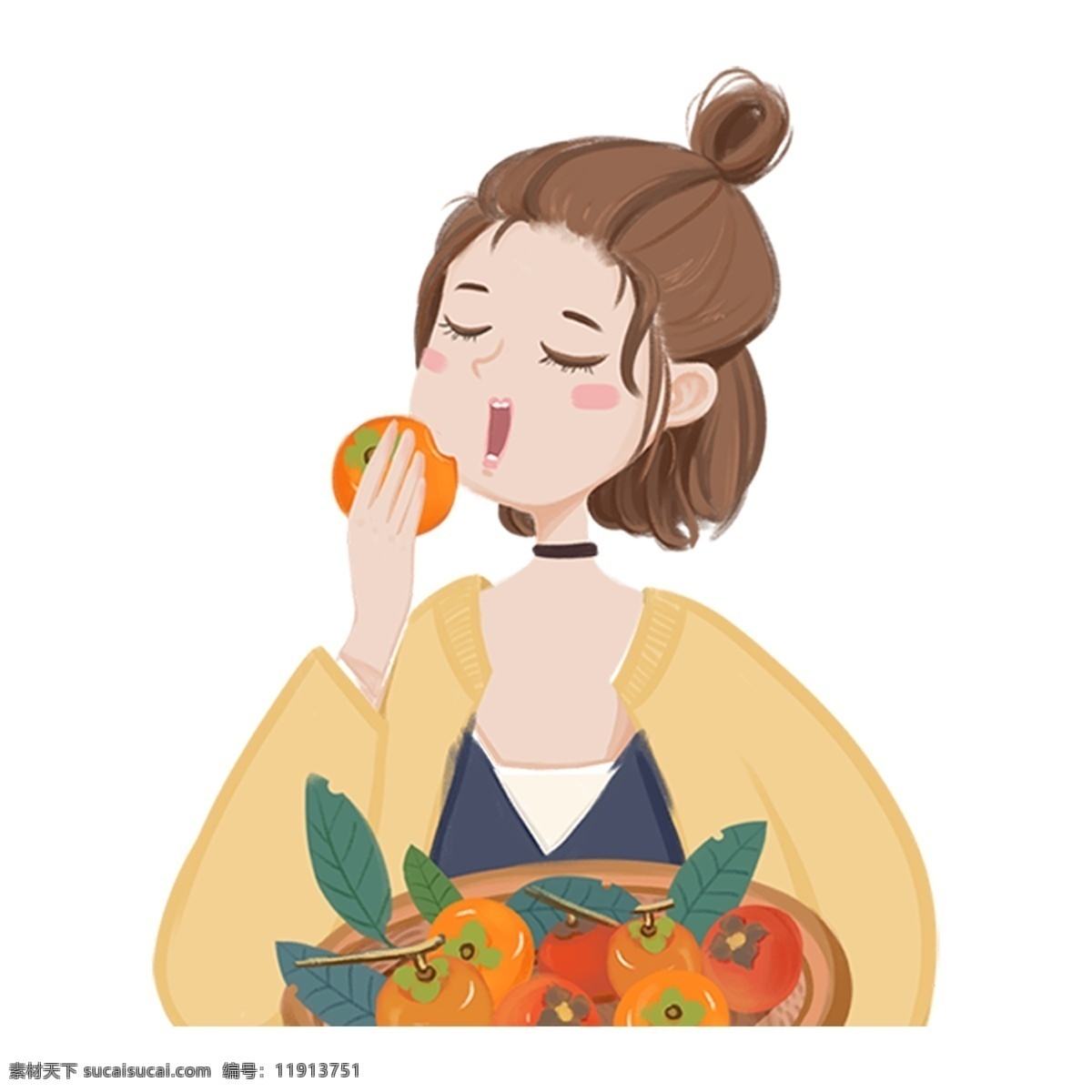 卡通 美丽 女孩 免 抠 长发 卡通女人 唯美 手绘 卡通元素 少女元素