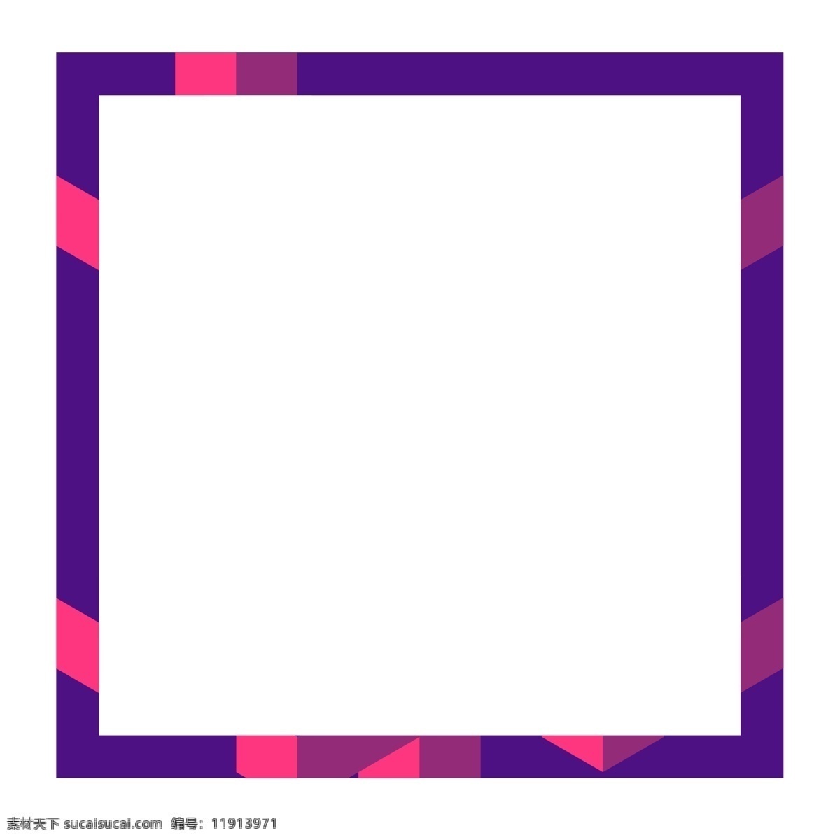 简约 美观 方形 创意 边框 边框纹理 创意边框 紫色条纹 创意设计
