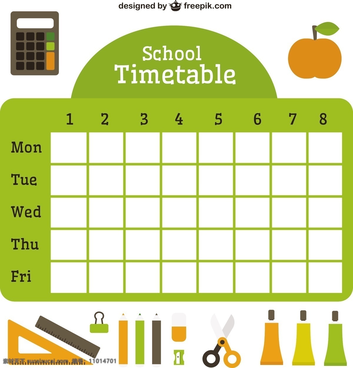 基本 配件 平面 学校 时间表 日历 模板 苹果 平板 时间 铅笔 数字 剪刀 平面设计 计划 计算器 尺子 日期 日程 日记 附件 天 白色