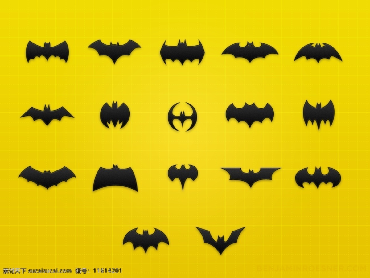 各种 蝙蝠侠 图标 蝙蝠 logo设计