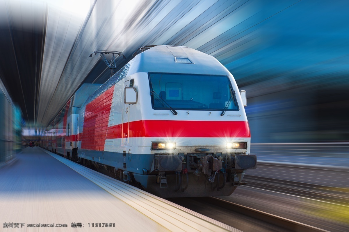 城市轨道交通 火车 地铁 铁轨 电车 行驶中的动车 高速列车 高速动车 和谐号 交通工具 现代科技