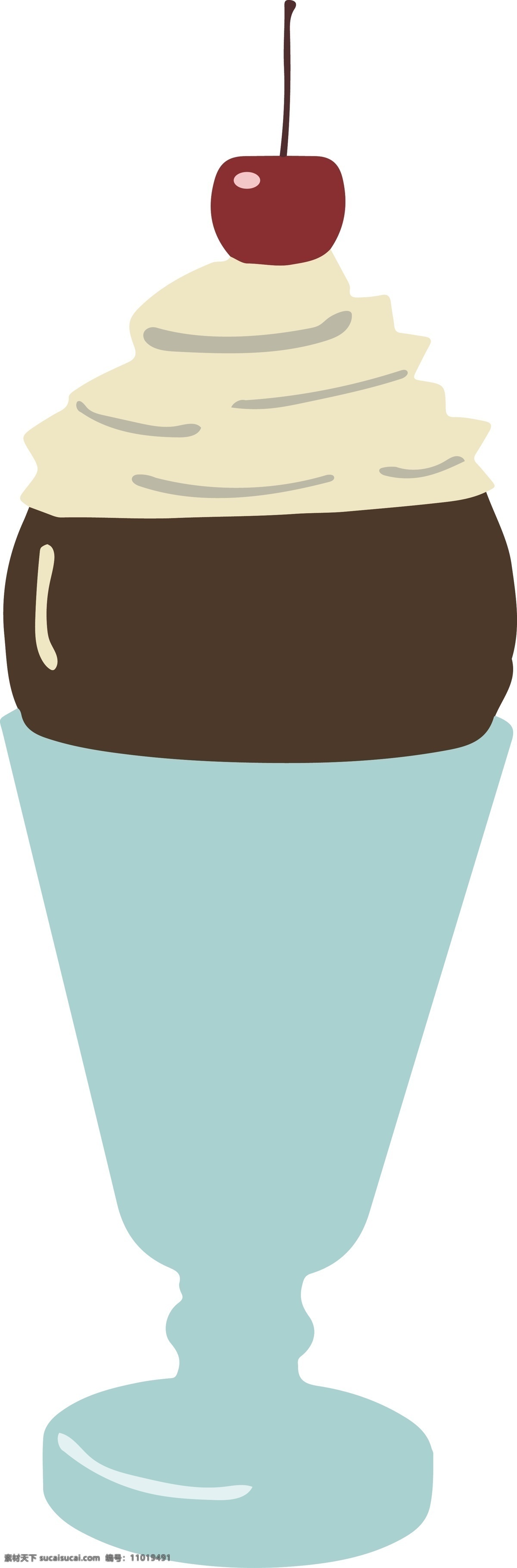 夏日 卡通 冰淇淋 图形 商用 元素 冰淇淋杯 清凉 樱桃 食物 夏日冰淇淋 解暑