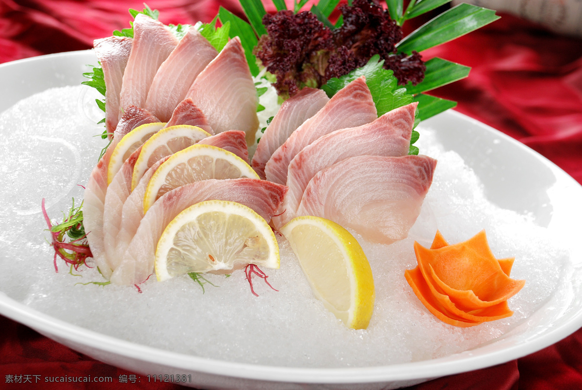 油甘鱼刺身 油甘鱼 菜品图片 海鲜 美食 深海鱼