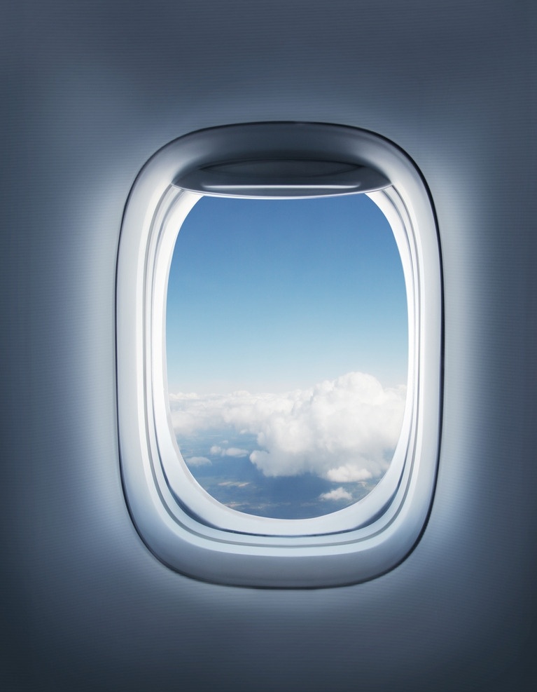 飞机窗外 飞机窗 玻璃 窗外 窗外天气 晴天 多云 现代科技 交通工具