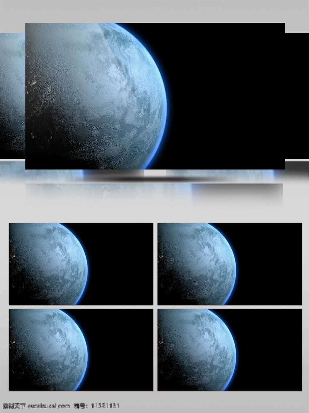 两 款 大气 震撼 写实 带 通道 地球 视频 三维 3d 视频素材 地球视频素材 冲击力 水蓝色地球