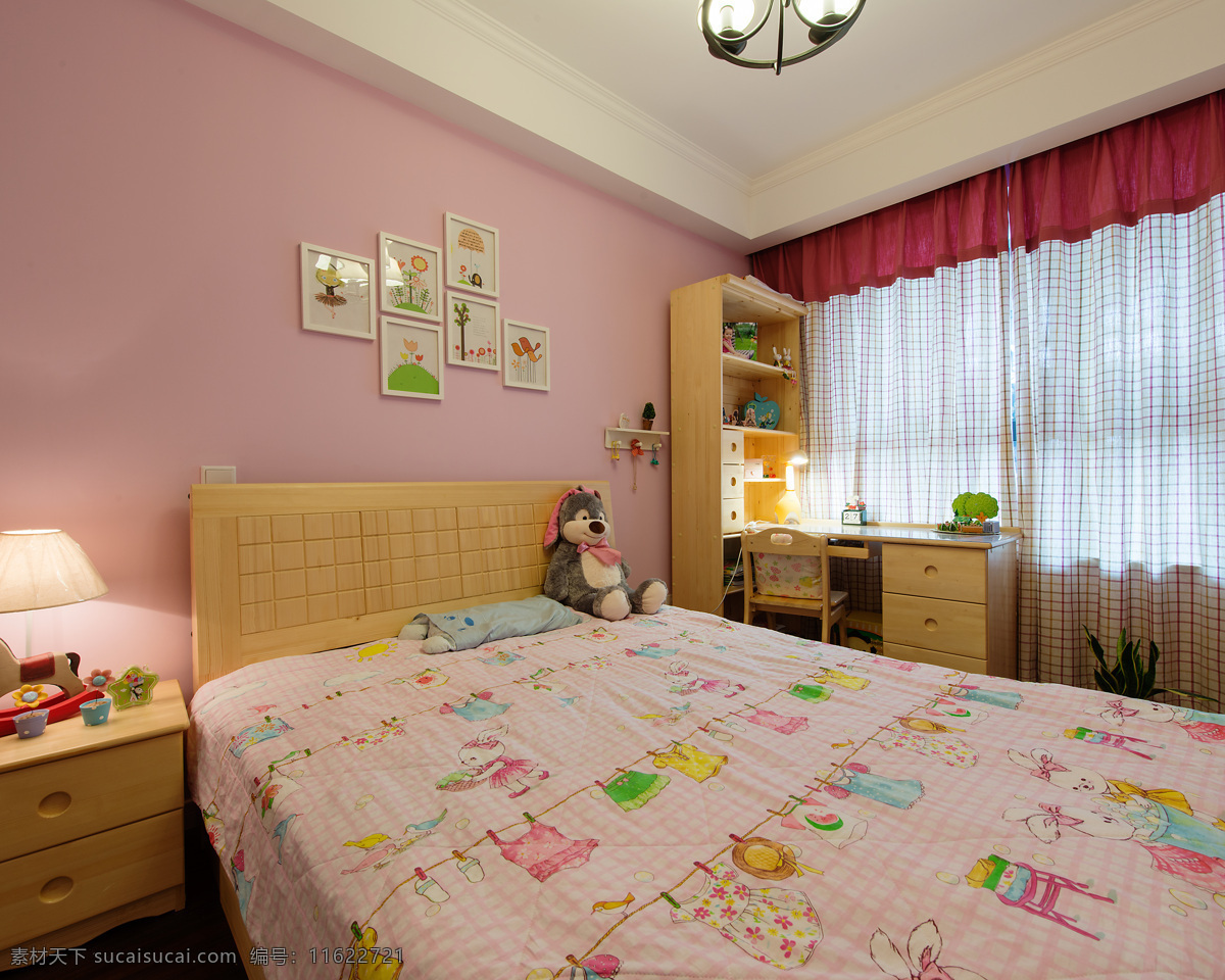 现代 粉色 儿童 房 效果图 儿童房 家居 家具 家装 室内背景 家居装饰 华丽装修 室内设计 软装设计