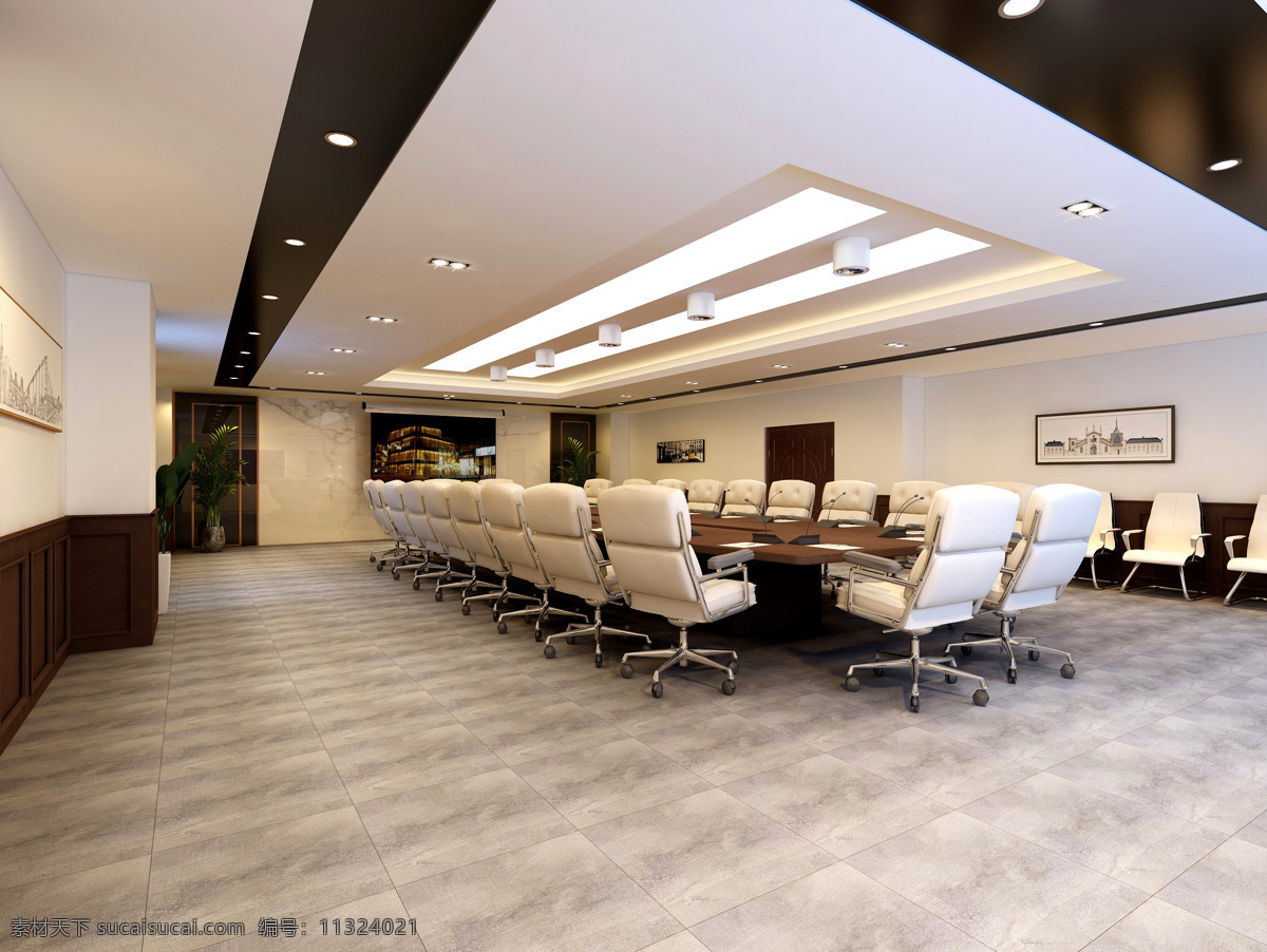 会议室效果图 会议室 大气 效果图 豪华 3d设计 3d作品