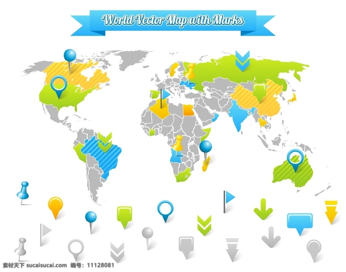 世界地图 地标 图 行 矢量 矢量素材 地标图行