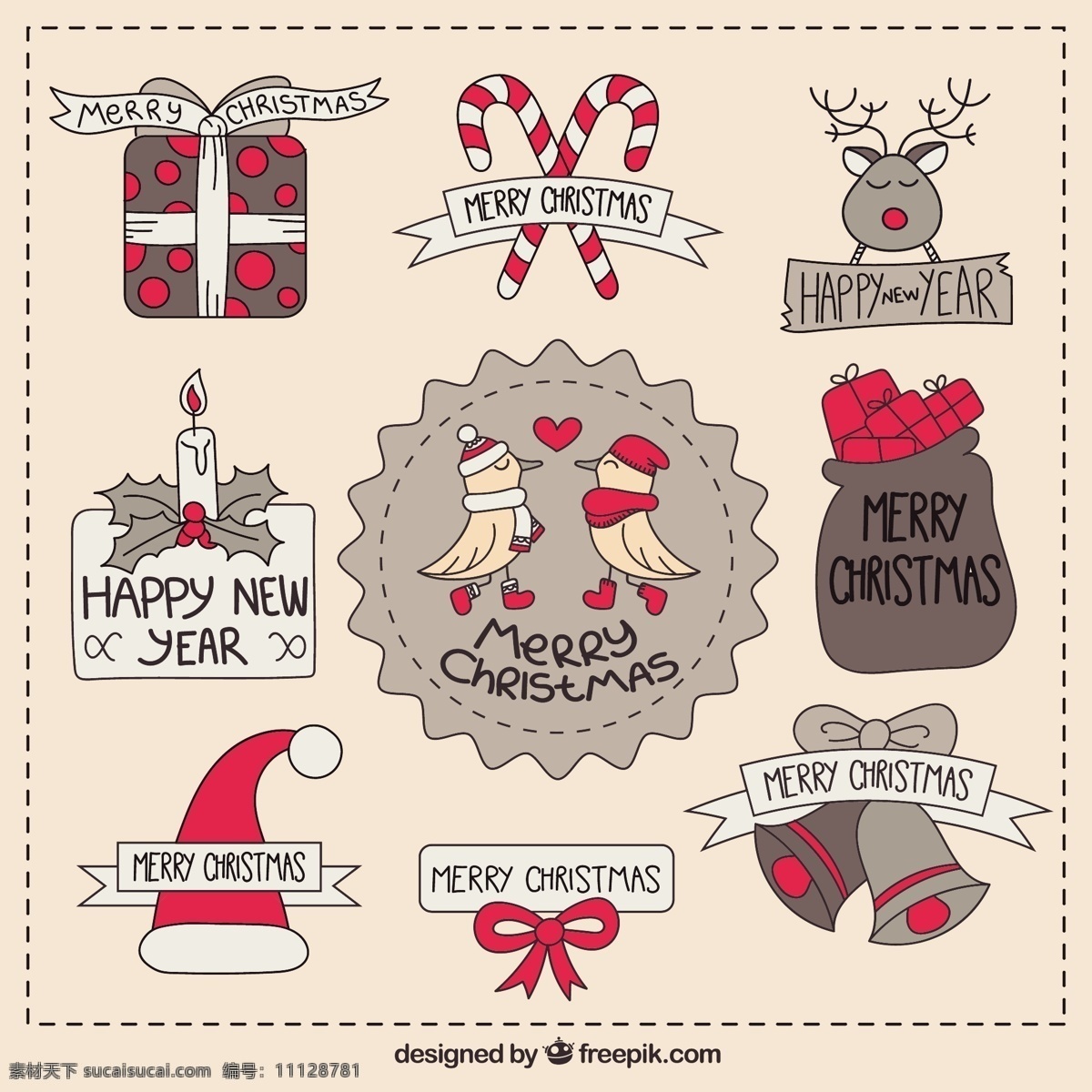 简略 圣诞 标签 可爱 收藏 圣诞节 一方面 徽章 圣诞快乐 冬天 手绘 快乐 庆祝 节日 绘画 节日快乐 手工绘图 绘制 季节 白色