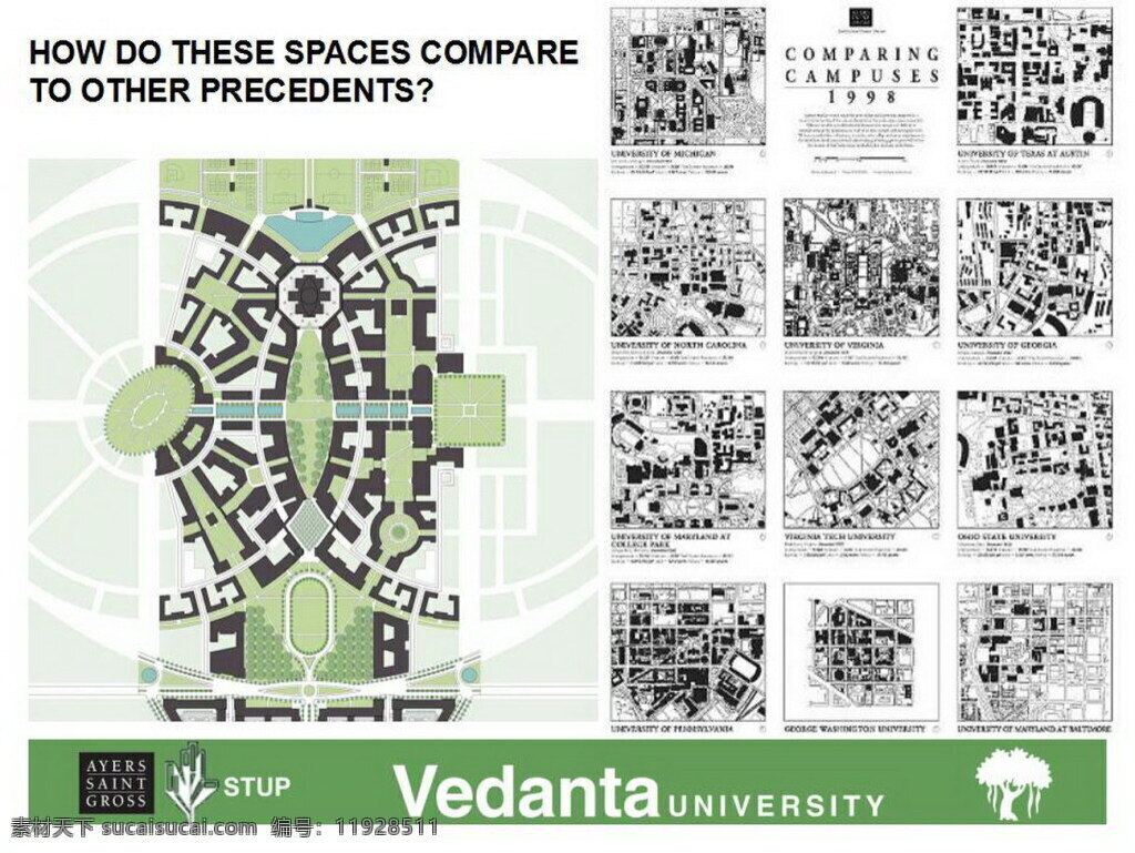 39.印度 vedanta 大学规划设计 园林 景观 方案文本 公共 规划 白色