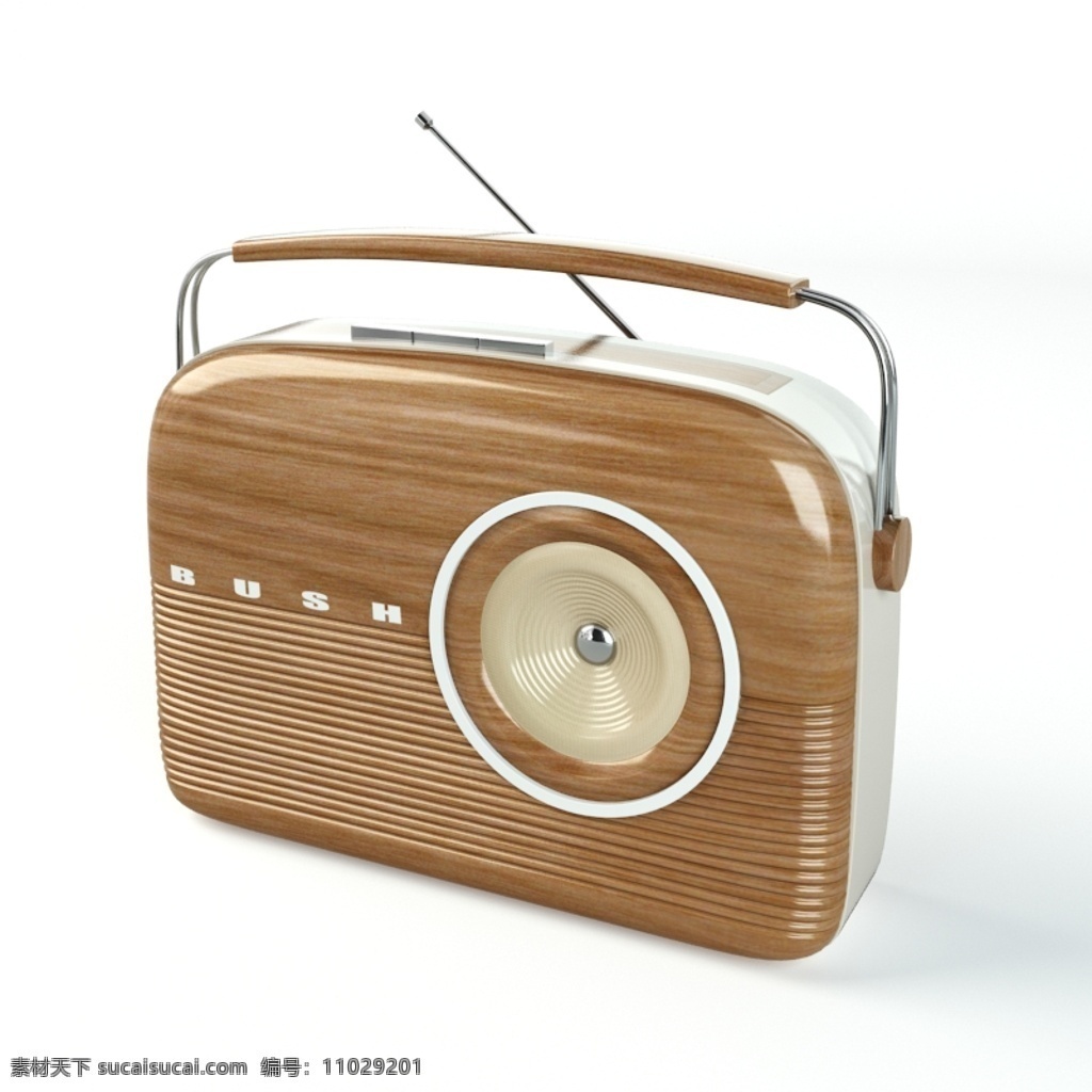 暖色 收音机 模型 3d模型 3d渲染 效果图 模型素材 收音机模型