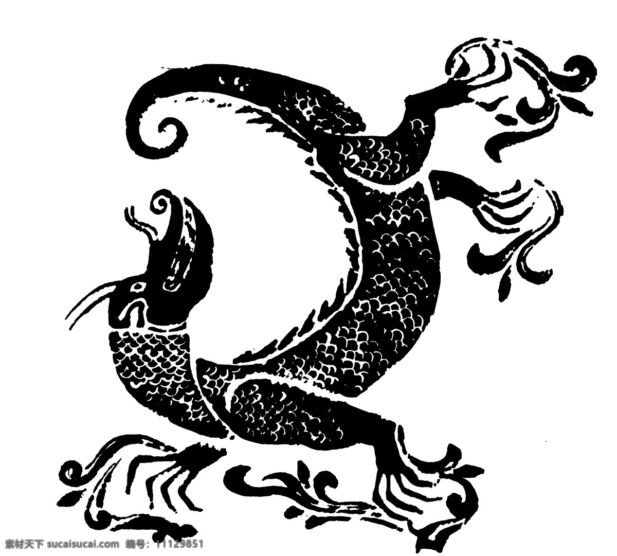 龙凤图案 两宋时代图案 中国 传统 图案 中国传统图案 设计素材 龙凤图纹 装饰图案 书画美术 白色
