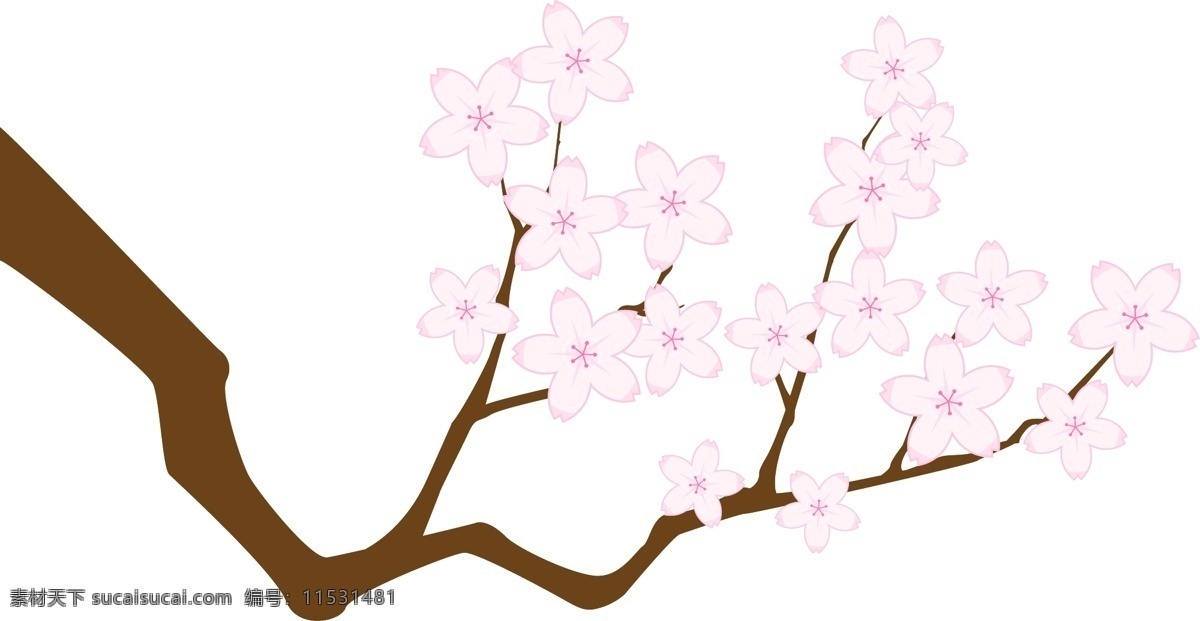 卡通 粉色 樱花 矢量 卡通的 卡通的樱花 日本樱花 浪漫樱花 浪漫的樱花 粉色的樱花