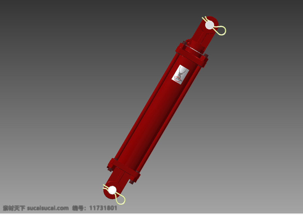 液压缸 缸 液压 3d模型素材 电器模型