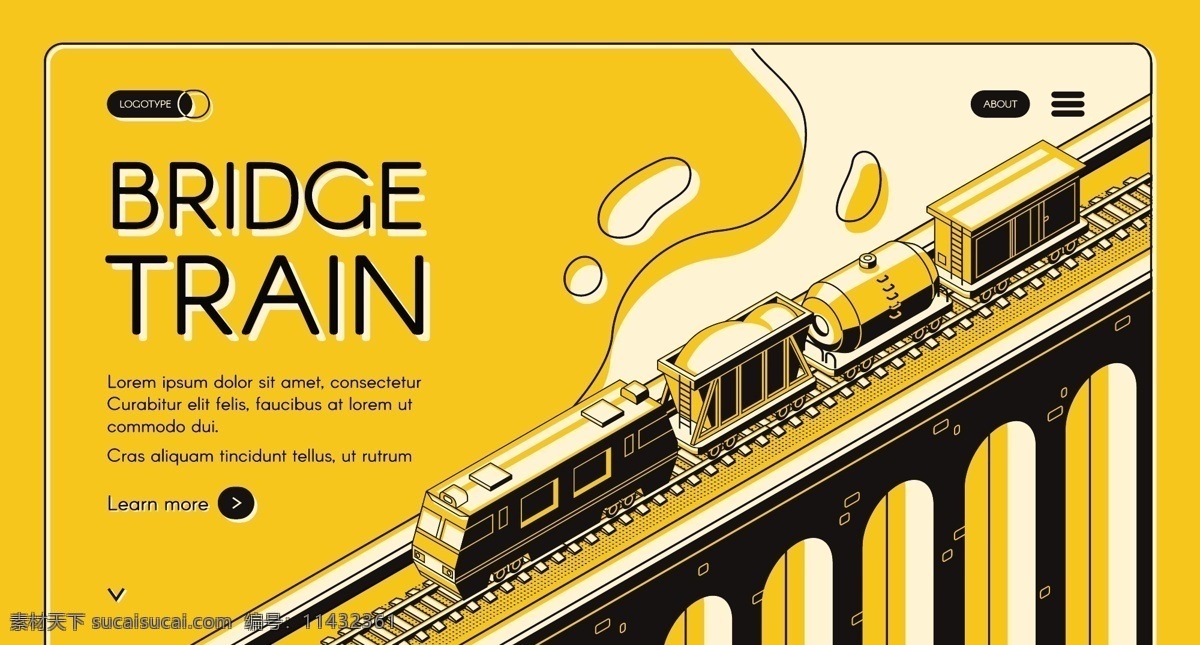 运货火车 矢量 黄色 插画 线稿 运货 火车 矢量插画 招贴设计