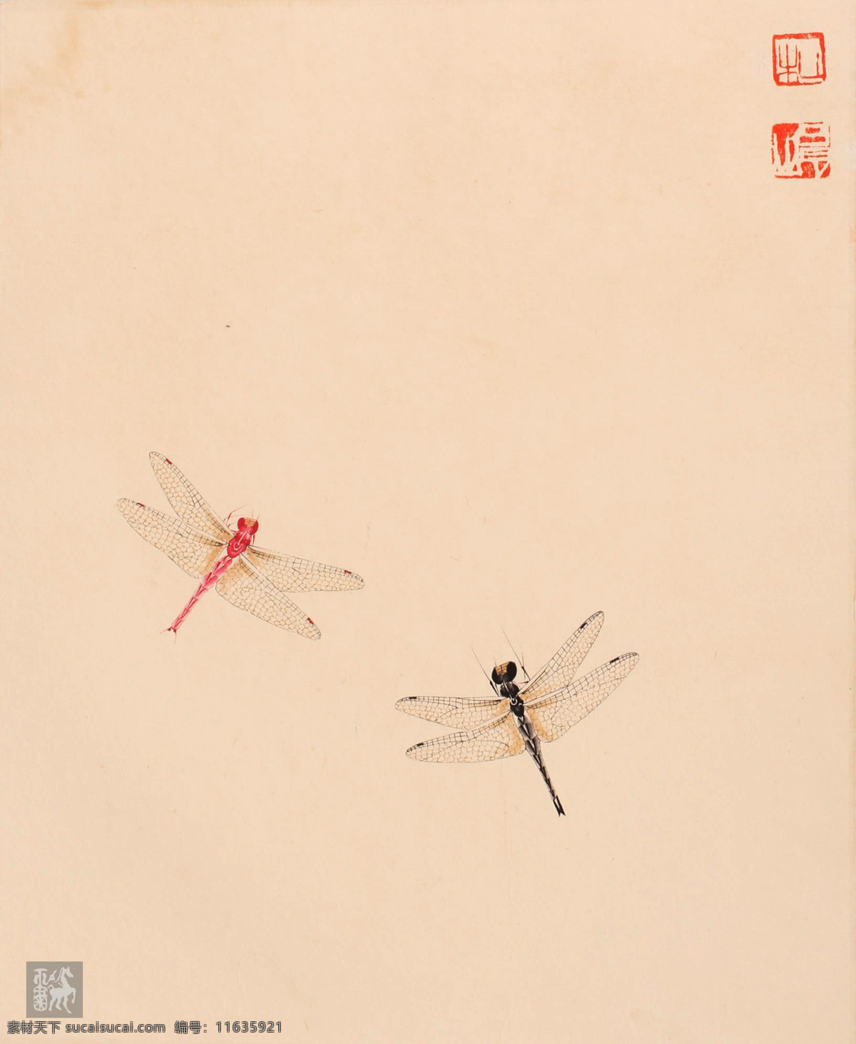 齊白石 蜻蜓圖 齐白石国画荷花蜻蜓图图片_休闲娱乐_生活方式-图行天下素材网