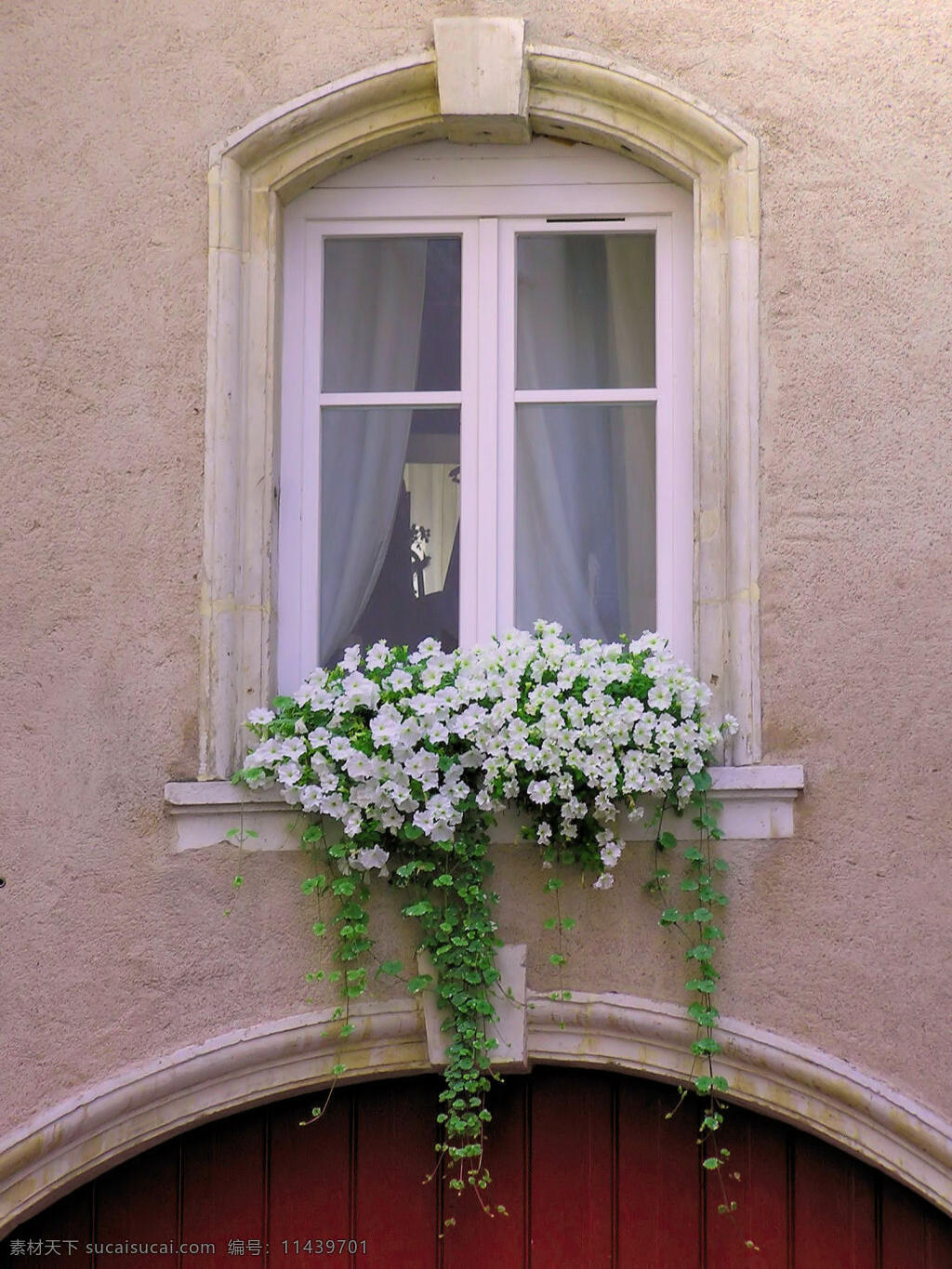 窗户与花台 窗户 花台 欧式 建筑园林 建筑摄影 摄影图库